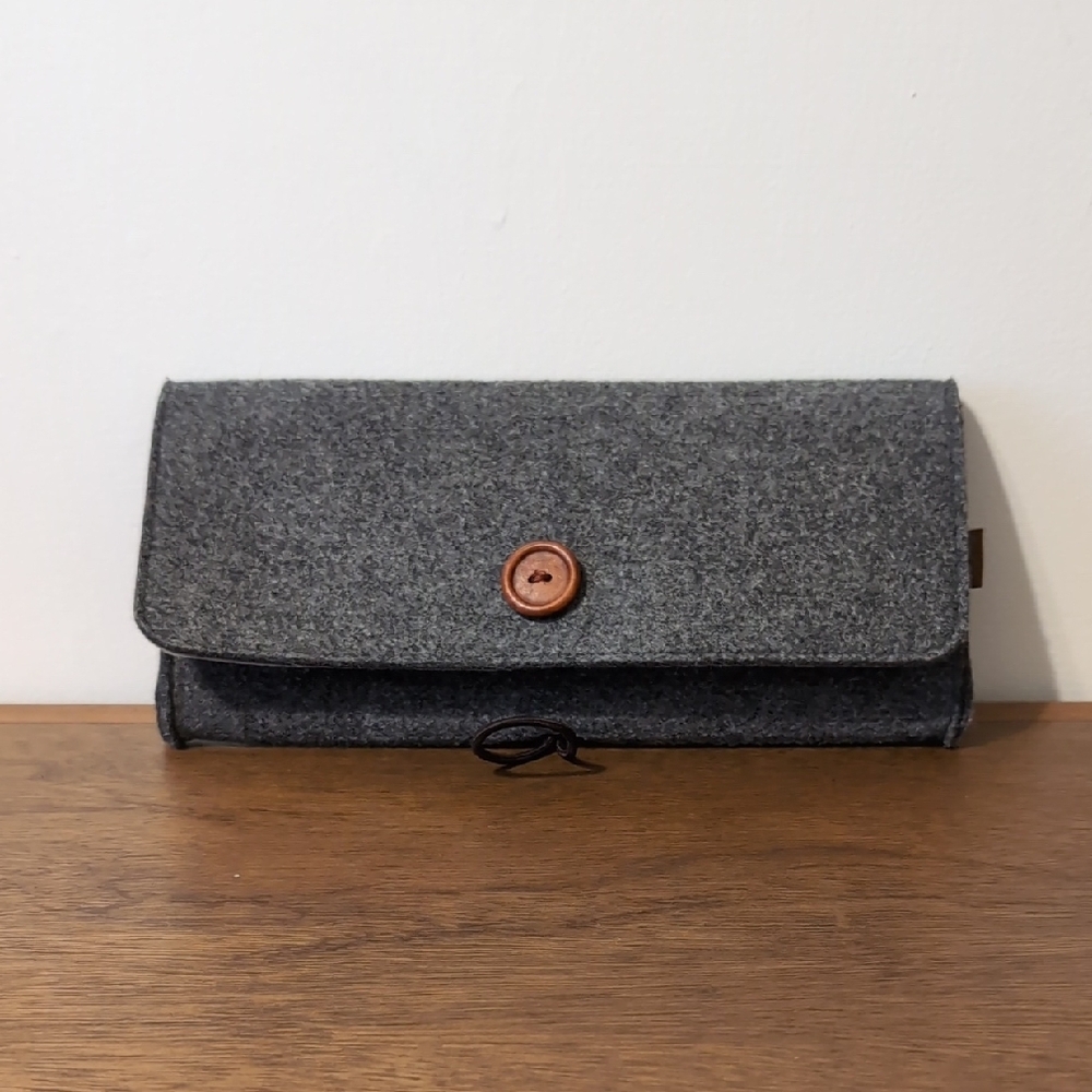 Gray Felt Nintendo Switch Case